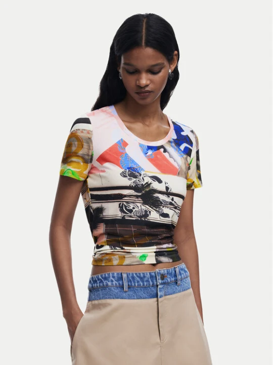 Foto del prodotto Desigual T-shirt Collage 25SWTK14 Multicolore Regular Fit