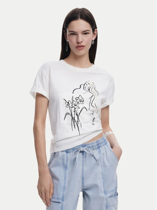 Foto del prodotto Desigual T-shirt Paraguay 25SWTKAB Bianco Regular Fit