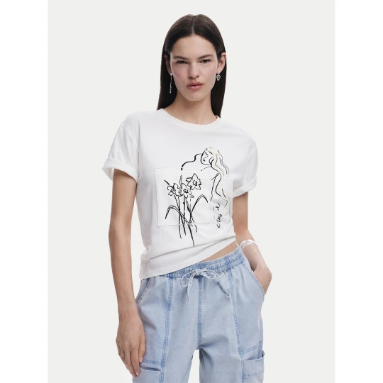 Foto del prodotto Desigual T-shirt Paraguay 25SWTKAB Bianco Regular Fit