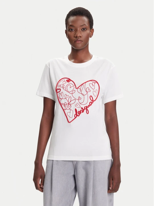 Foto del prodotto Desigual T-shirt Roma 25WWTK50 Bianco Regular Fit