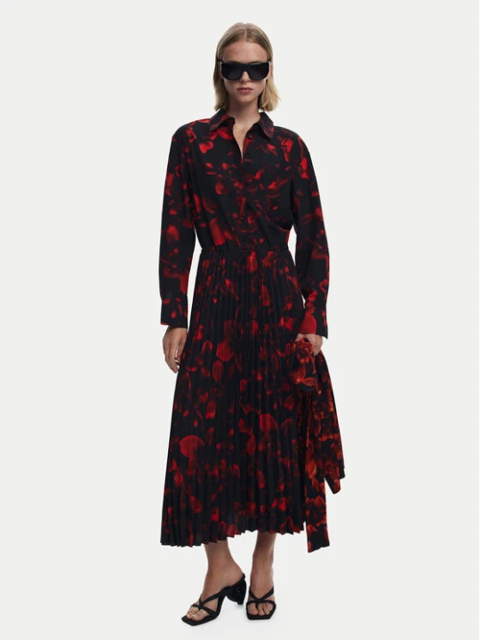 Foto del prodotto Desigual Vestito chemisier Plisado 25WWVW16 Rosso Regular Fit