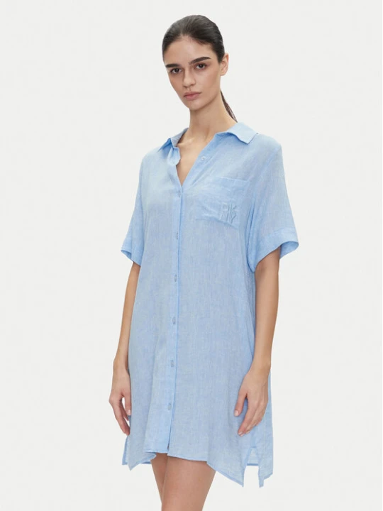 Foto del prodotto DKNY Camicia da notte YI30054 Celeste Relaxed Fit