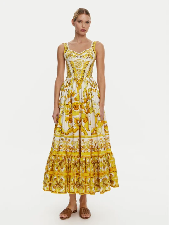 Foto del prodotto Dolce&Gabbana Vestito estivo F6AEIT HH5A1 Giallo Regular Fit Dolce & Gabbana