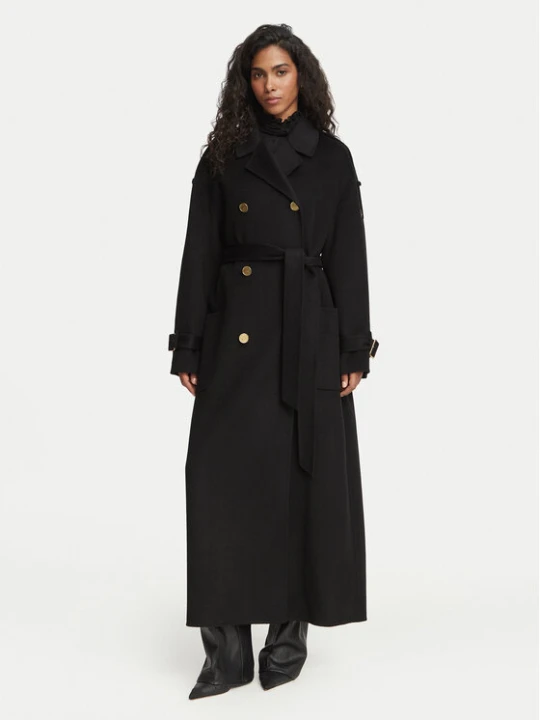 Foto del prodotto Elisabetta Franchi Cappotto di lana CP-02D-66E2-V790 Nero Regular Fit
