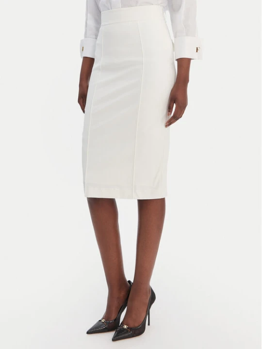 Foto del prodotto Elisabetta Franchi Gonna a matita GO-159-61E2-V360 Écru Regular Fit Crema