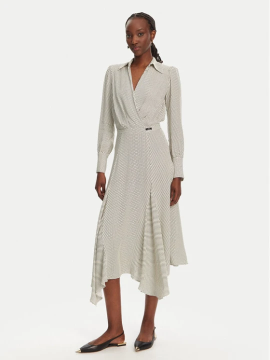 Foto del prodotto Elisabetta Franchi Vestito chemisier AB86552E2 E84 Écru Regular Fit Crema