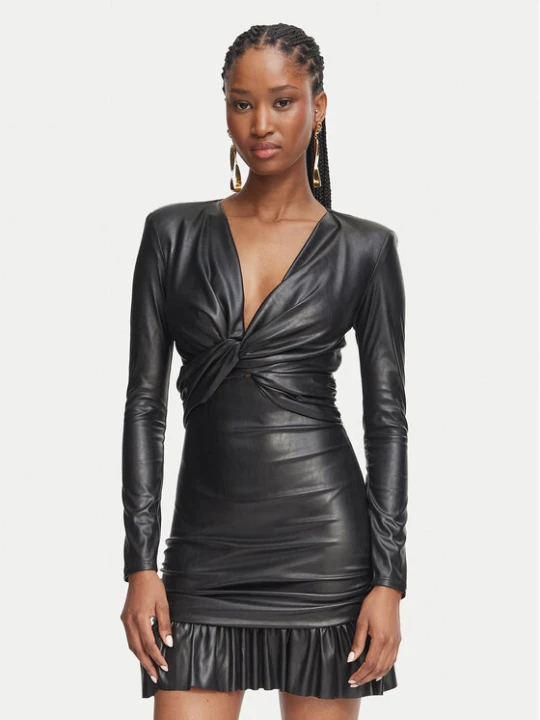 Foto del prodotto Elisabetta Franchi Vestito in similpelle AB-989-66E2-V400 Nero Slim Fit