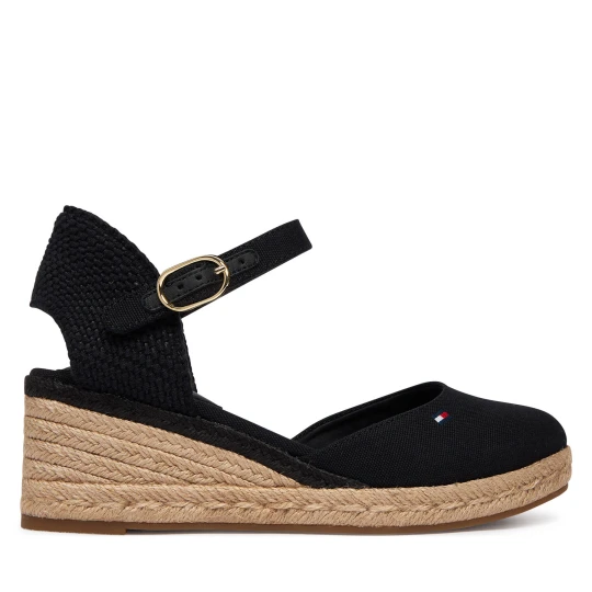 Foto del prodotto Espadrillas Tommy Hilfiger Mid Wedge Espad Closed Toe FW0FW09233 Nero
