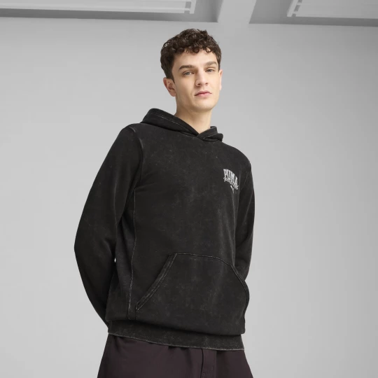 Foto del prodotto Felpa con cappuccio PUMA Class Washed da uomo, Abbigliamento, Nero czarny