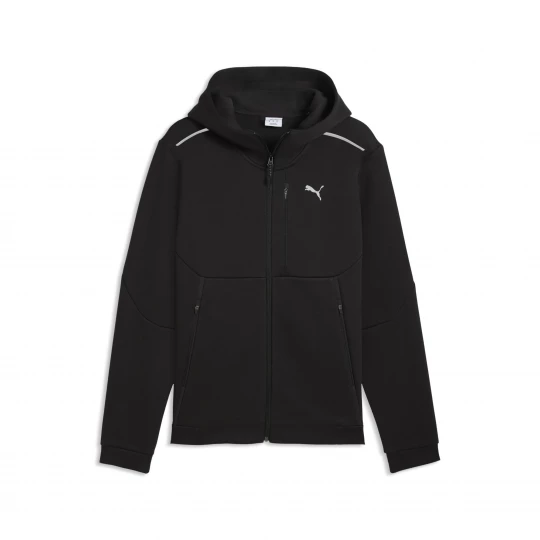 Foto del prodotto Felpa con zip integrale e cappuccio PUMATECH da uomo, Abbigliamento, Nero czarny