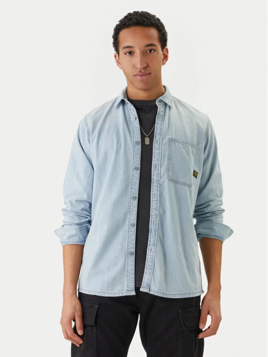 Foto del prodotto G-Star Raw camicia di jeans D27083-D252 Celeste Regular Fit Azzurro chiaro