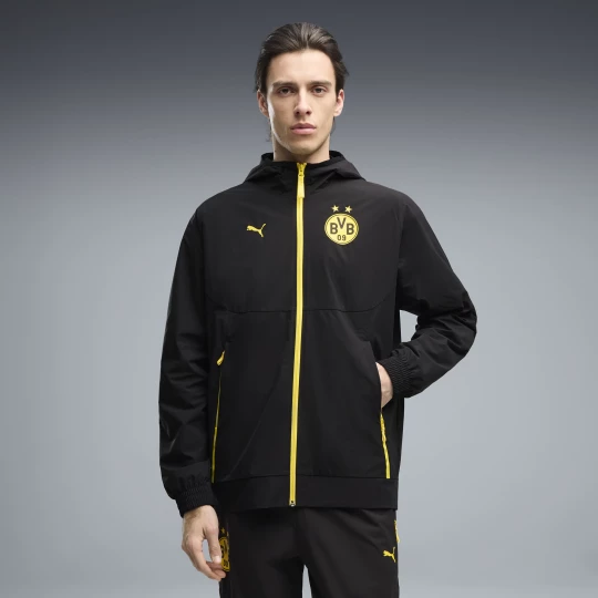 Foto del prodotto Giacca in tessuto con zip integrale Borussia Dortmund PUMATECH da uomo, Abbigliamento, Nero czarny