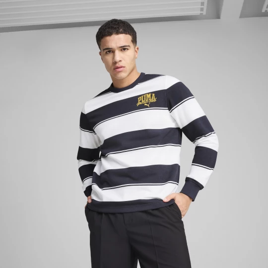 Foto del prodotto Girocollo a righe PUMA Class da uomo, Abbigliamento, Blu niebieski