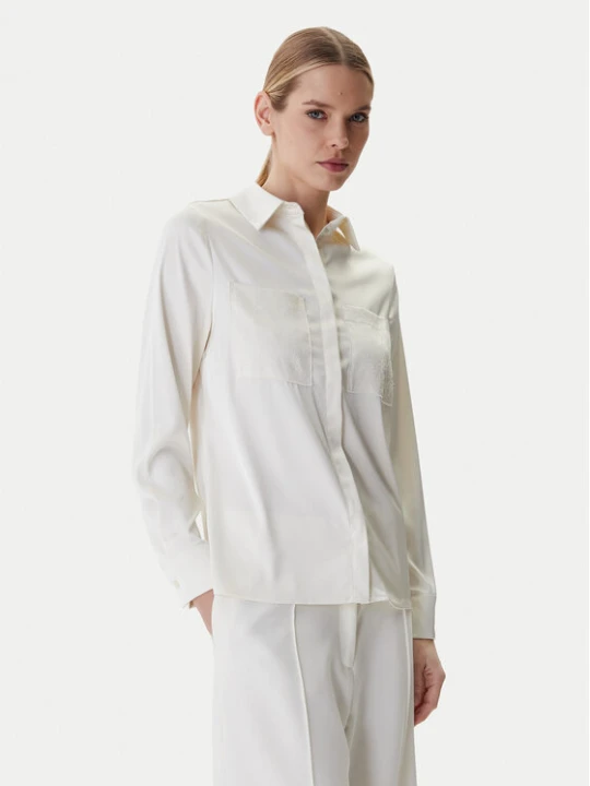 Foto del prodotto Guess Camicia W5RH40 WFQC2 Écru Regular Fit Crema