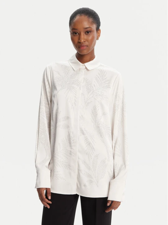 Foto del prodotto Guess Camicia W5YH40 WFQC2 Écru Regular Fit Crema