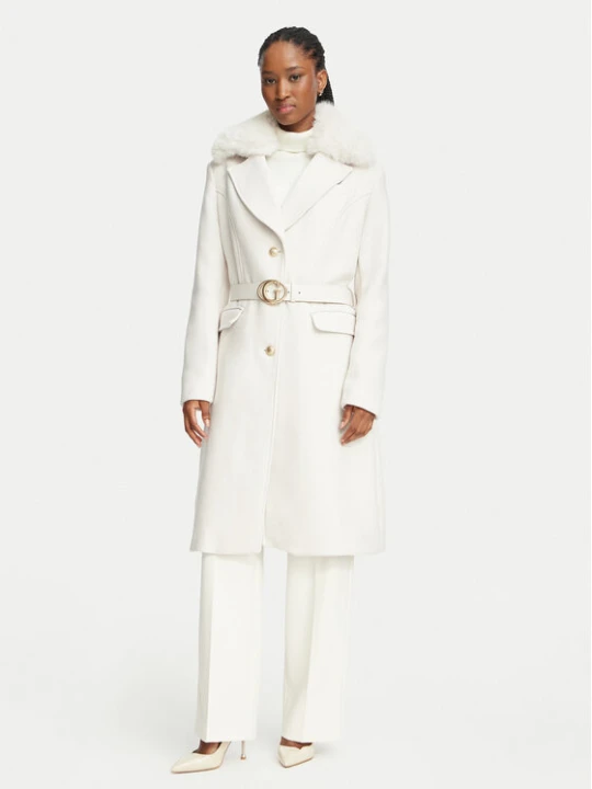 Foto del prodotto Guess Cappotto di lana W6BL40 W4092 Crema Regular Fit