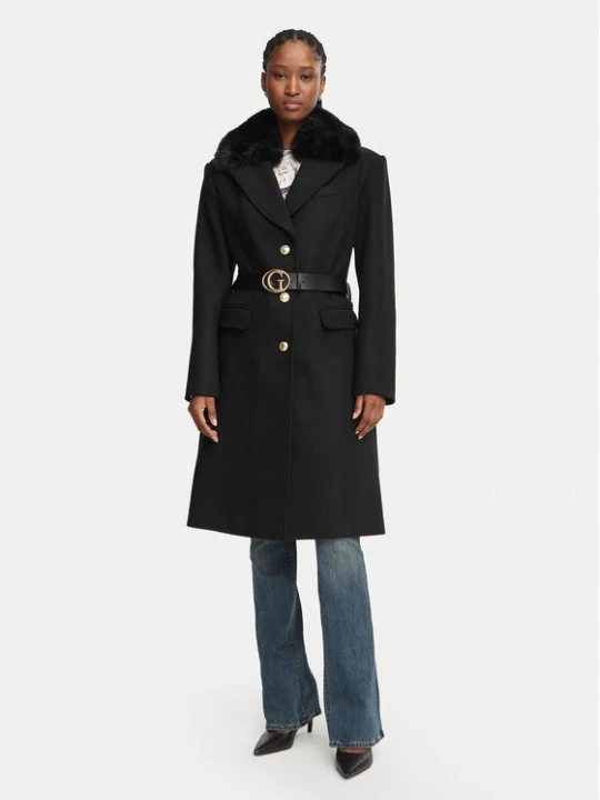 Foto del prodotto Guess Cappotto di lana W6BL40 W4092 Nero Regular Fit