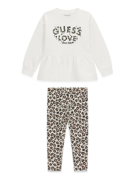 Foto del prodotto Guess Completo felpa e leggings K6BG02 K5910 Crema Regular Fit