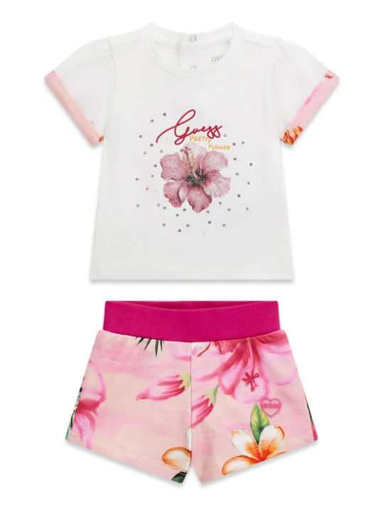Foto del prodotto Guess Completo T-shirt e pantaloncini A6GG01 K6YW4 Rosa Regular Fit