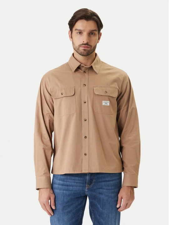 Foto del prodotto Guess Jeans Camicia M6RH60 WJ921 Marrone Boxy Fit