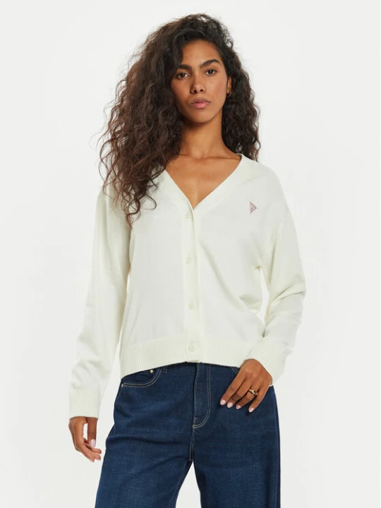 Foto del prodotto Guess Jeans Cardigan W4BR16 Z3HO2 Écru Regular Fit Crema