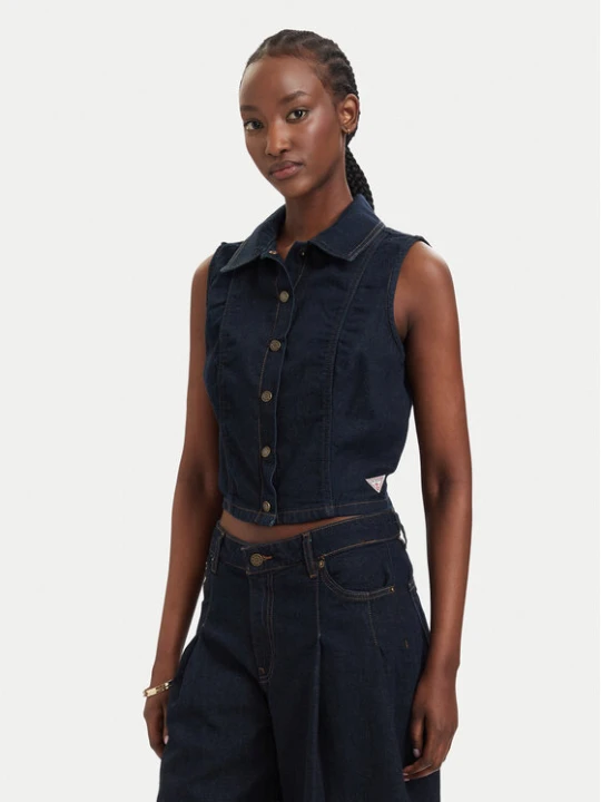 Foto del prodotto Guess Jeans Gilet W6GHZ9 D7971 Blu scuro Regular Fit