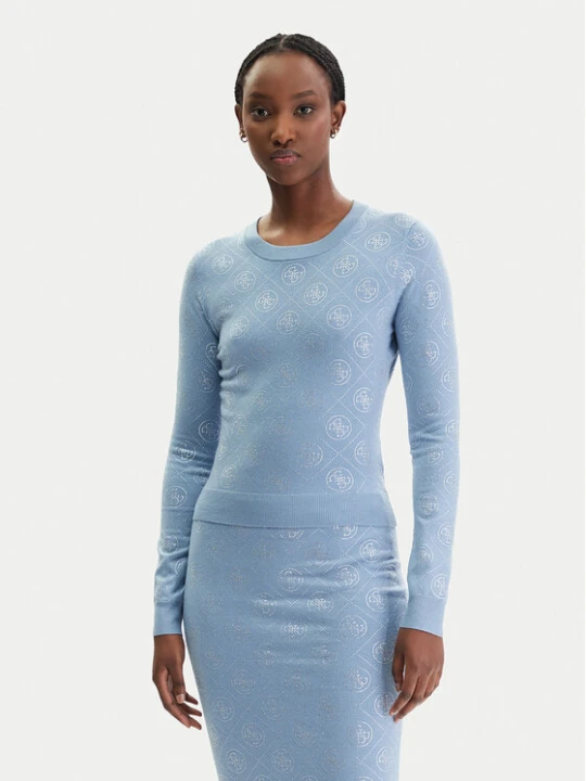 Foto del prodotto Guess Maglione W6RR66 Z3JD2 Celeste Regular Fit