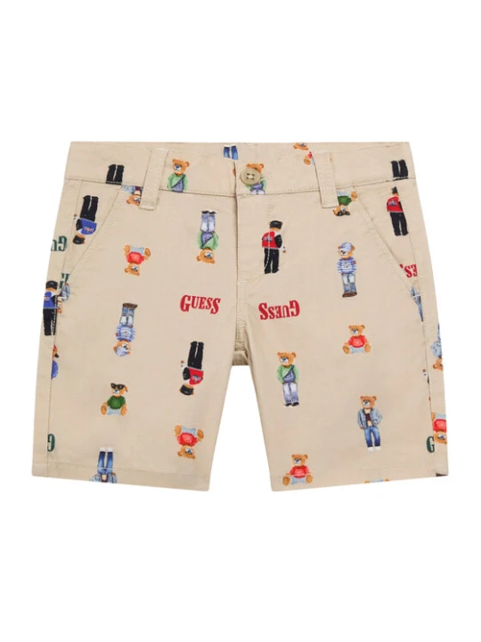 Foto del prodotto Guess Pantaloncini di tessuto N6RD03 WFY91 Beige Regular Fit