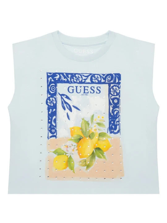 Foto del prodotto Guess Top J6GI12 K8HM4 Celeste Regular Fit