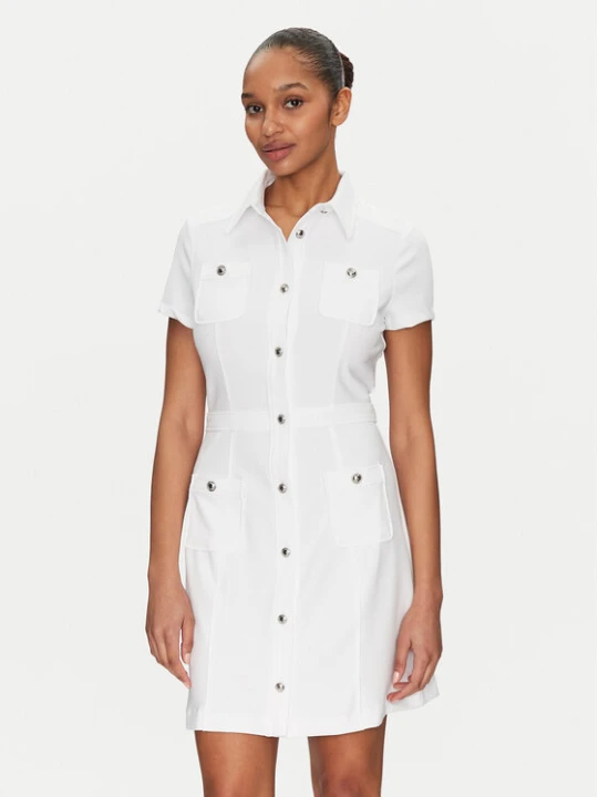 Foto del prodotto Guess Vestito chemisier W5GK70 KCBO2 Bianco Regular Fit