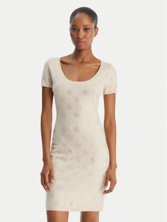 Foto del prodotto Guess Vestito di maglia W6RK92 Z3JD2 Beige Regular Fit