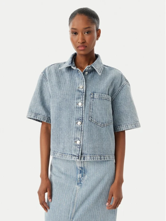 Foto del prodotto HUGO camicia di jeans Gesila_1 50559758 Celeste Relaxed Fit Azzurro chiaro