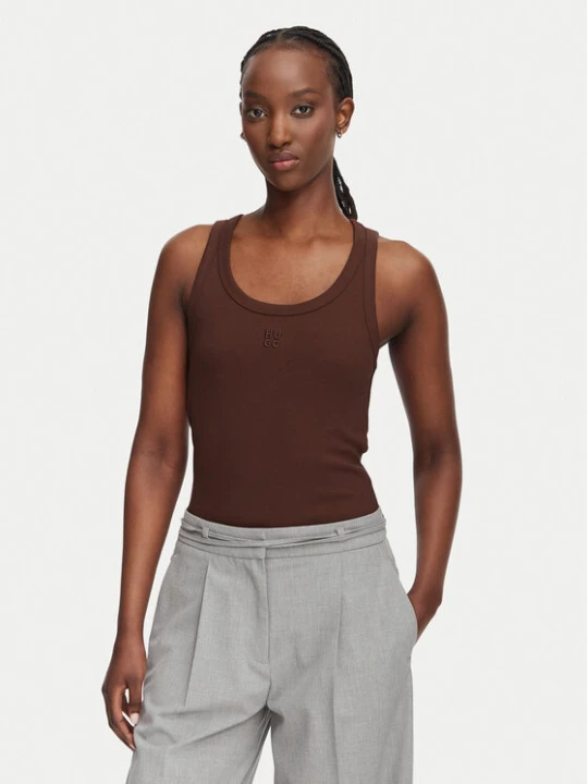Foto del prodotto HUGO Top Datamia 50514489 Marrone Slim Fit