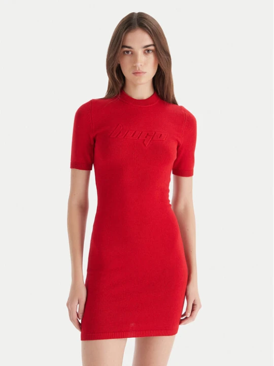 Foto del prodotto HUGO Vestito di maglia Sbloggy 50543324 Rosso Slim Fit