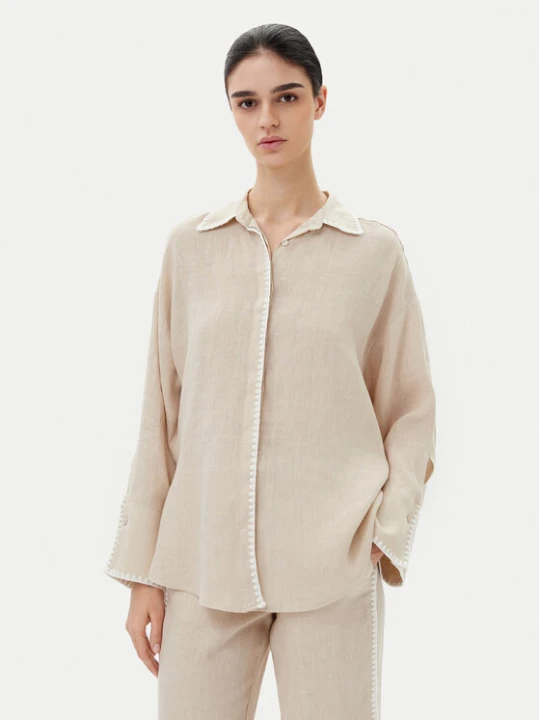 Foto del prodotto ICONA Camicia RP5LE003 Beige Relaxed Fit