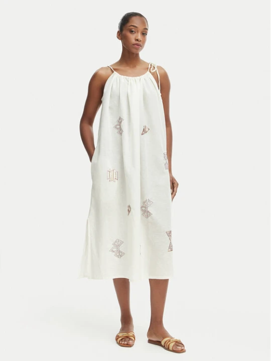Foto del prodotto Iconique Vestito estivo Ava IC26-017 Écru Relaxed Fit Crema