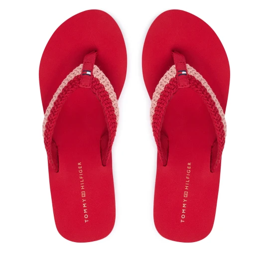 Foto del prodotto Infradito Tommy Hilfiger Th Wedge Crochet Summer Sandal FW0FW09420 Rosso
