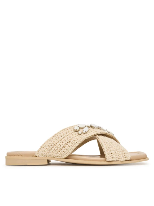 Foto del prodotto Inuikii Ciabatte Woven Crossed Stones 1004.003.0611 Beige chiaro
