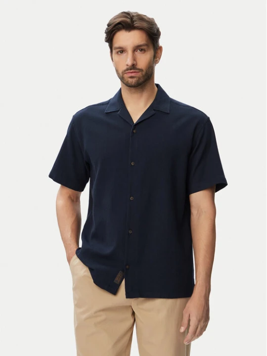 Foto del prodotto Jack & Jones Camicia Global Waffle Resort 12295551 Blu scuro Relaxed Fit