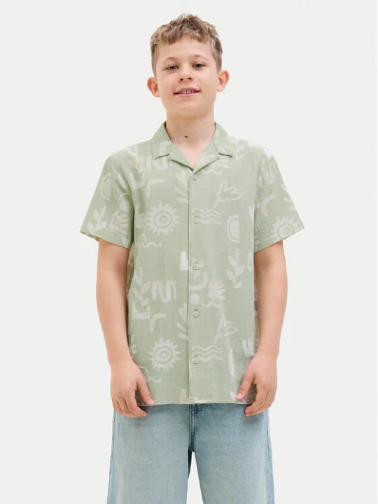 Foto del prodotto Jack & Jones Junior Camicia Luke 12277298 Verde Relaxed Fit