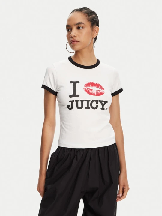 Foto del prodotto Juicy Couture T-shirt I Kiss JCWCT125318 Bianco Slim Fit