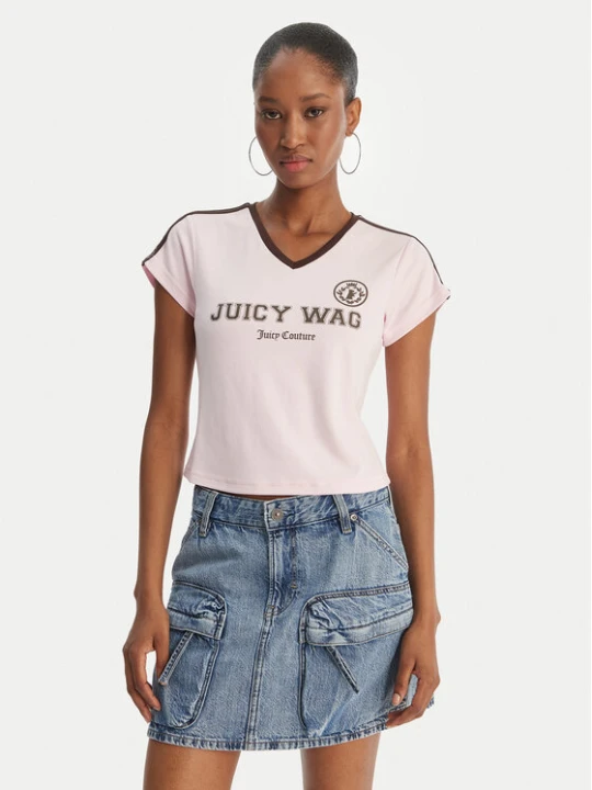 Foto del prodotto Juicy Couture T-shirt Juicy Wag JCWCT126319 Rosa Slim Fit