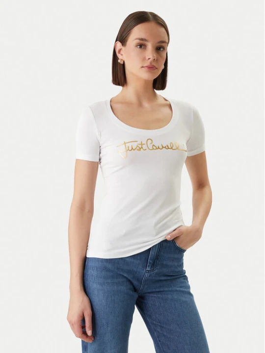 Foto del prodotto Just Cavalli T-shirt 80PAHT02 CJ502 Bianco Slim Fit