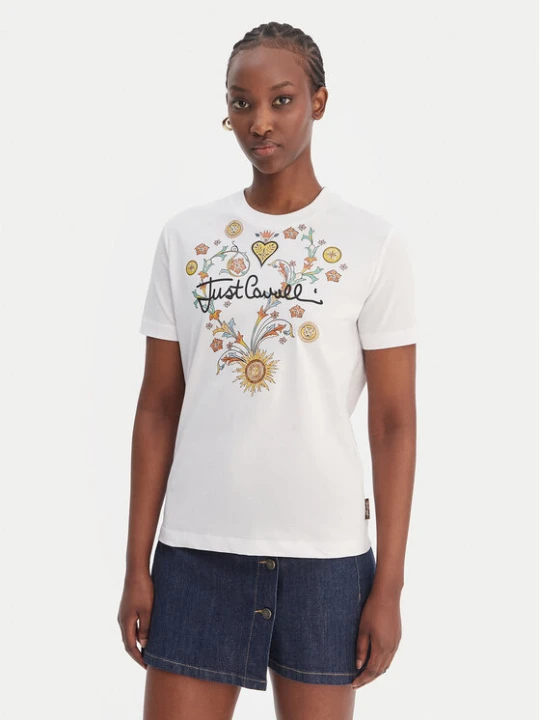Foto del prodotto Just Cavalli T-shirt 80PAHT28 CJ500 Bianco Regular Fit