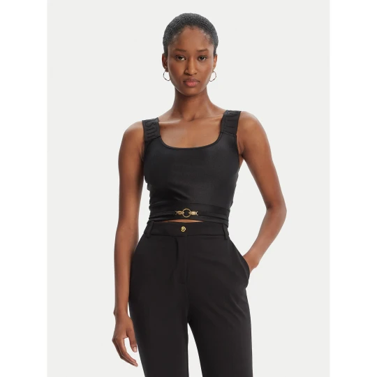 Foto del prodotto Just Cavalli Top Crop Element 79PAM2A6 Nero Slim Fit