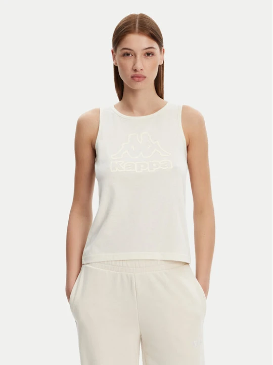 Foto del prodotto Kappa Top Logo Gria 382129W Écru Regular Fit Crema
