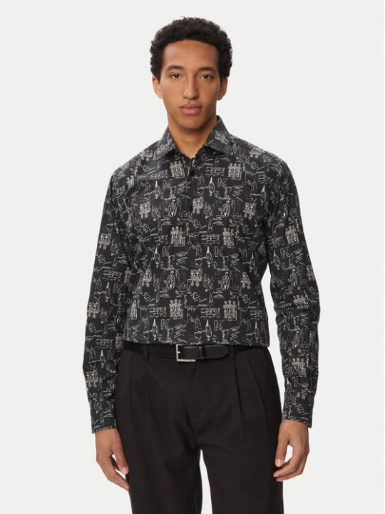 Foto del prodotto KARL LAGERFELD Camicia 605000 563613 Nero Regular Fit