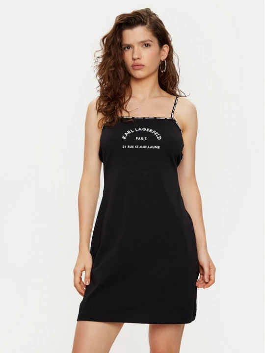 Foto del prodotto KARL LAGERFELD Camicia da notte A1W46081 Nero Regular Fit