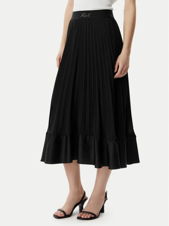 Foto del prodotto KARL LAGERFELD Gonna plissettata B2W12003 Nero Regular Fit