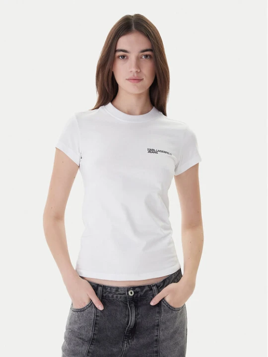 Foto del prodotto Karl Lagerfeld Jeans T-shirt A1W17004 Bianco Slim Fit